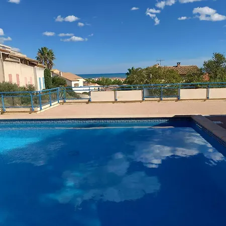 Plain-pied Jardin 6 Personnes Clim Vue Parking Wifi Terrasse Piscine Dans La Apartment Saint-Pierre-la-Mer (Aude)