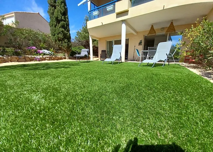 公寓 Plain-pied Jardin 6 Personnes Clim Vue Parking Wifi Terrasse Piscine Dans La Saint-Pierre-la-Mer (Aude)