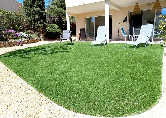 公寓 Plain-pied Jardin 6 Personnes Clim Vue Parking Wifi Terrasse Piscine Dans La